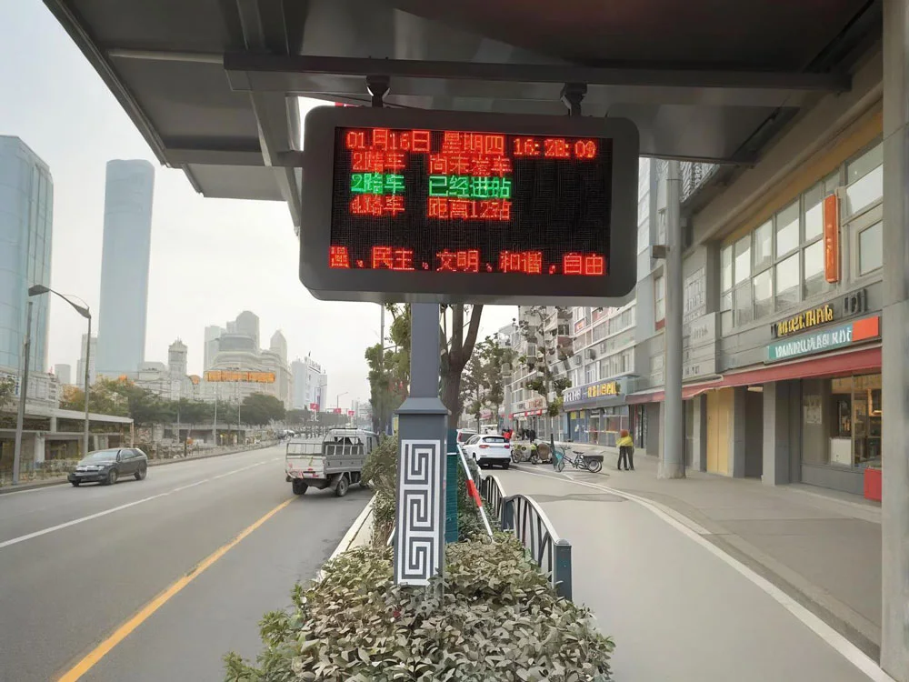 P4全彩吊装式智能LED电子站牌 - 图2